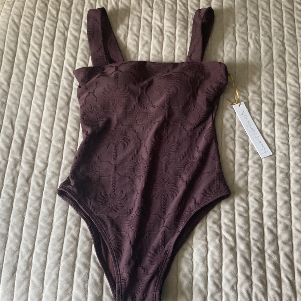 House of Harlow 1960 Textured One-Piece Swimsuit